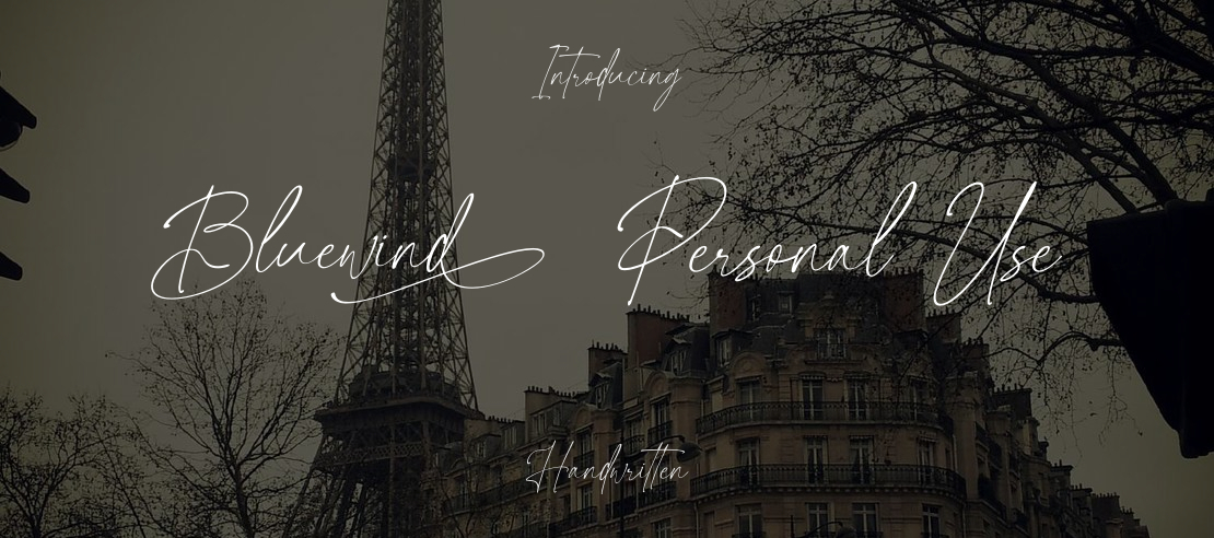 Bluewind Personal Use Font