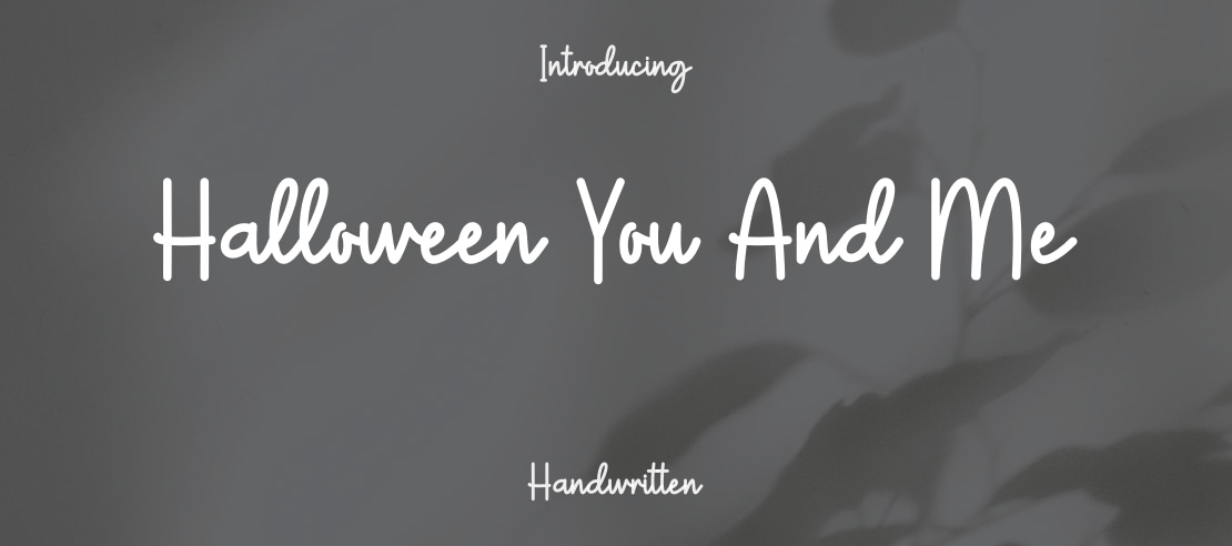 Halloween You And Me Font
