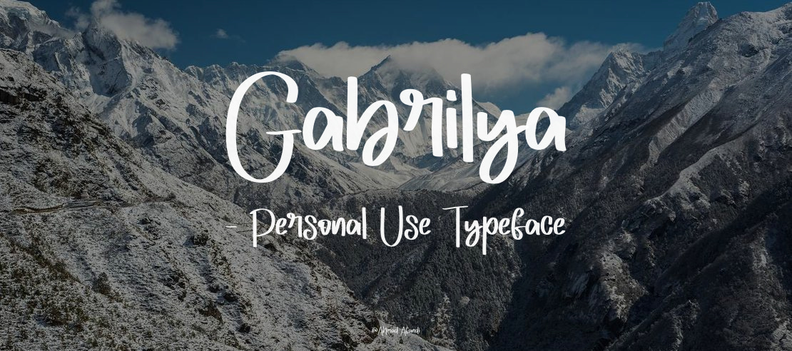 Gabrilya - Personal Use Font