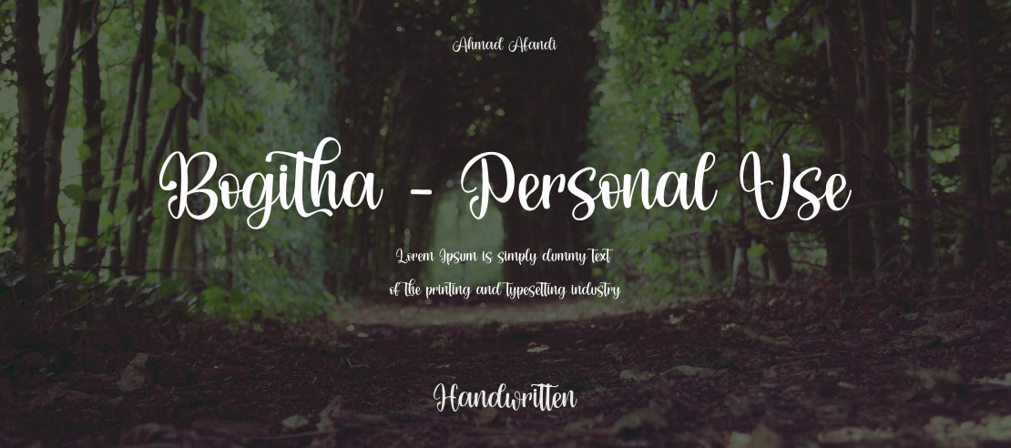 Bogitha - Personal Use Font