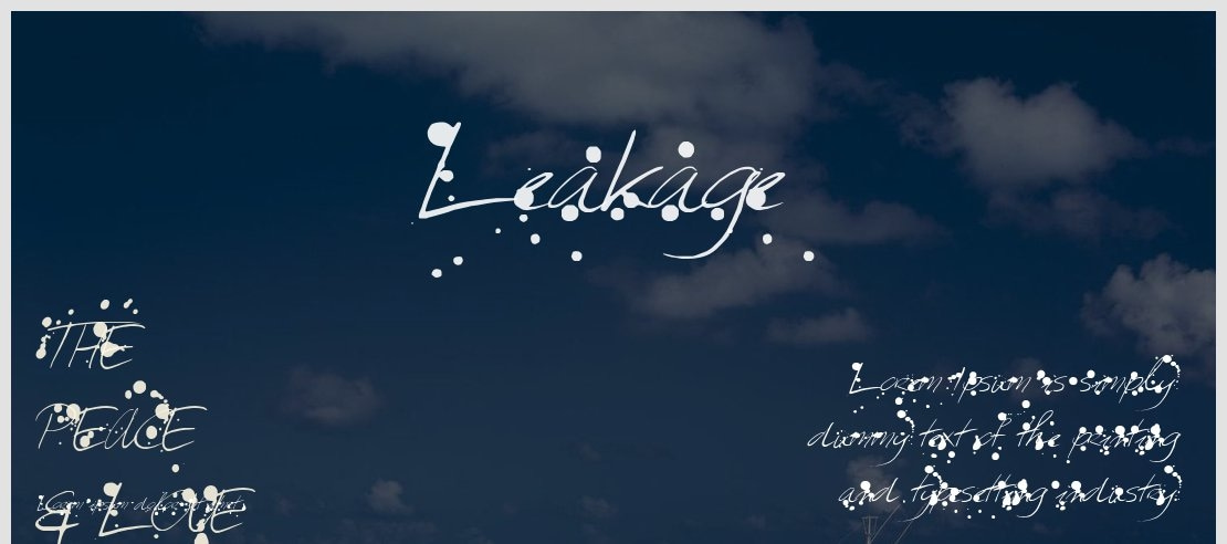 Leakage Font