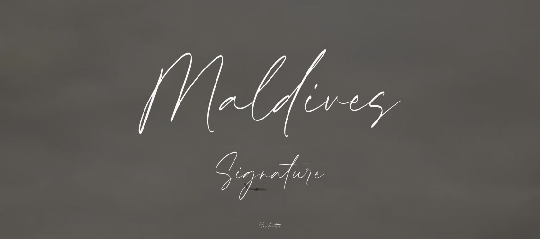 Maldives Signature Font