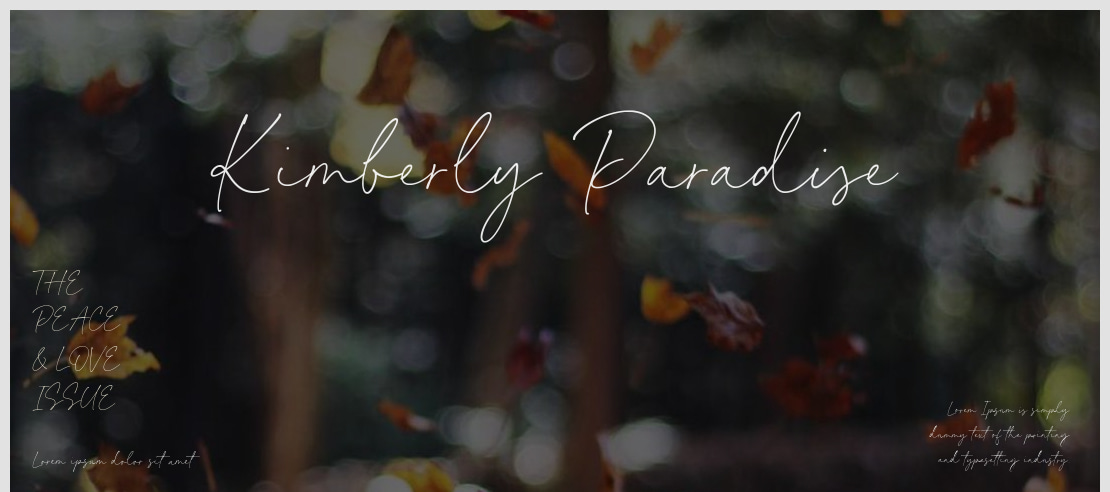 Kimberly Paradise Font