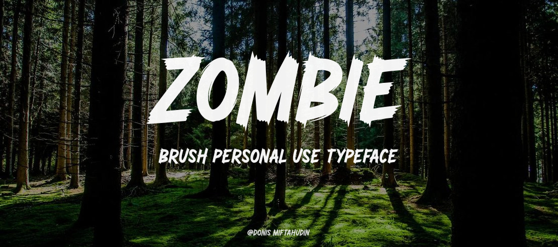 Zombie Brush Personal Use Font