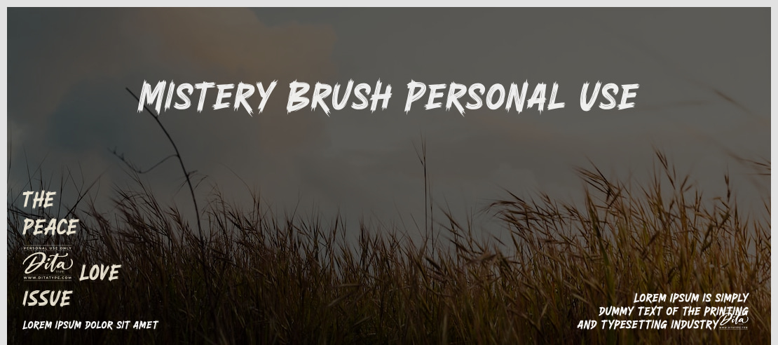 Mistery Brush Personal Use Font