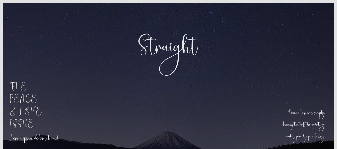 Straight Font