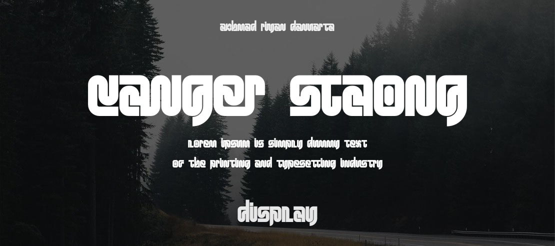 Canger staong Font