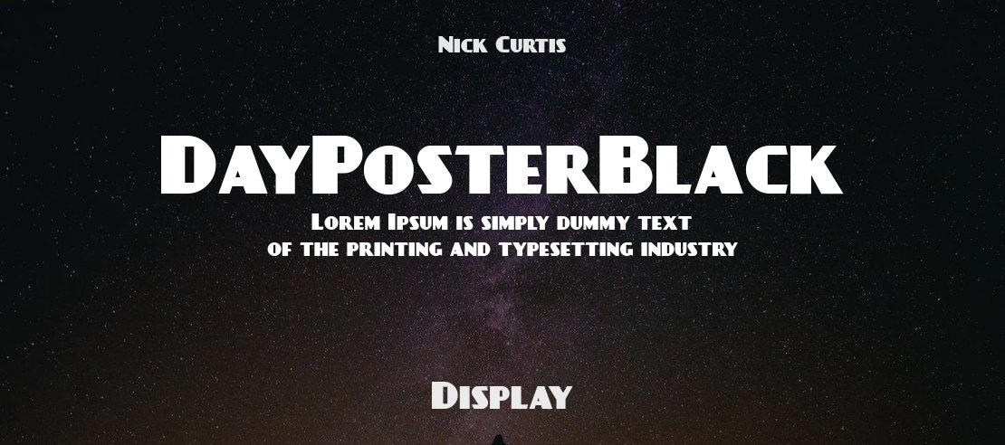 DayPosterBlack Font