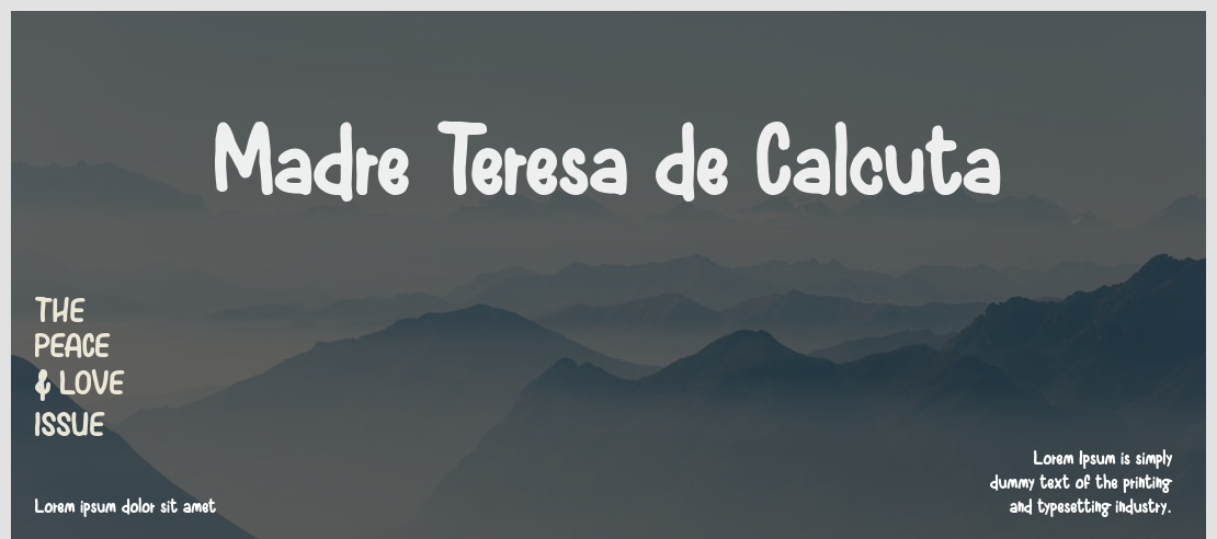 Madre Teresa de Calcuta Font