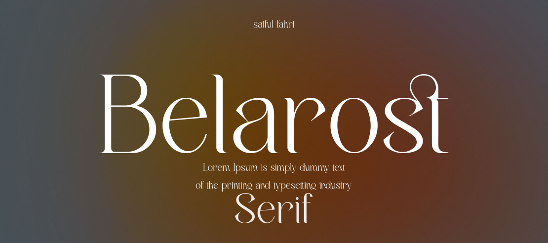 Belarost Font