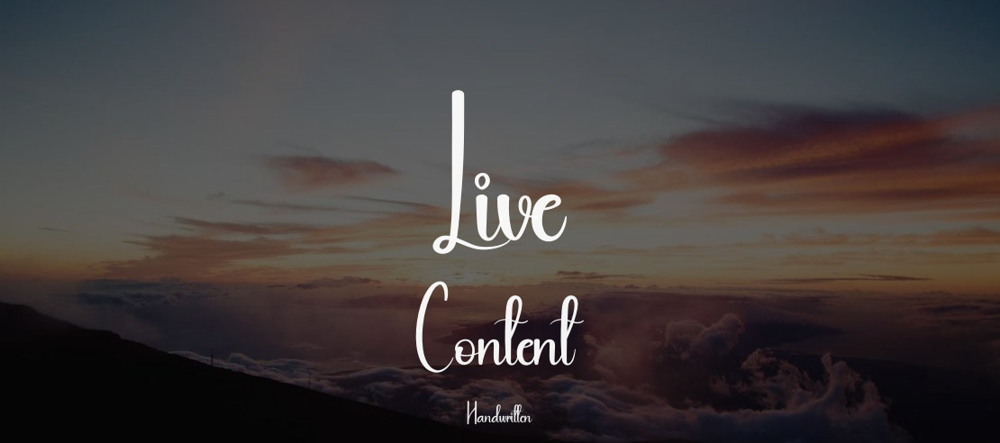 Live Content Font