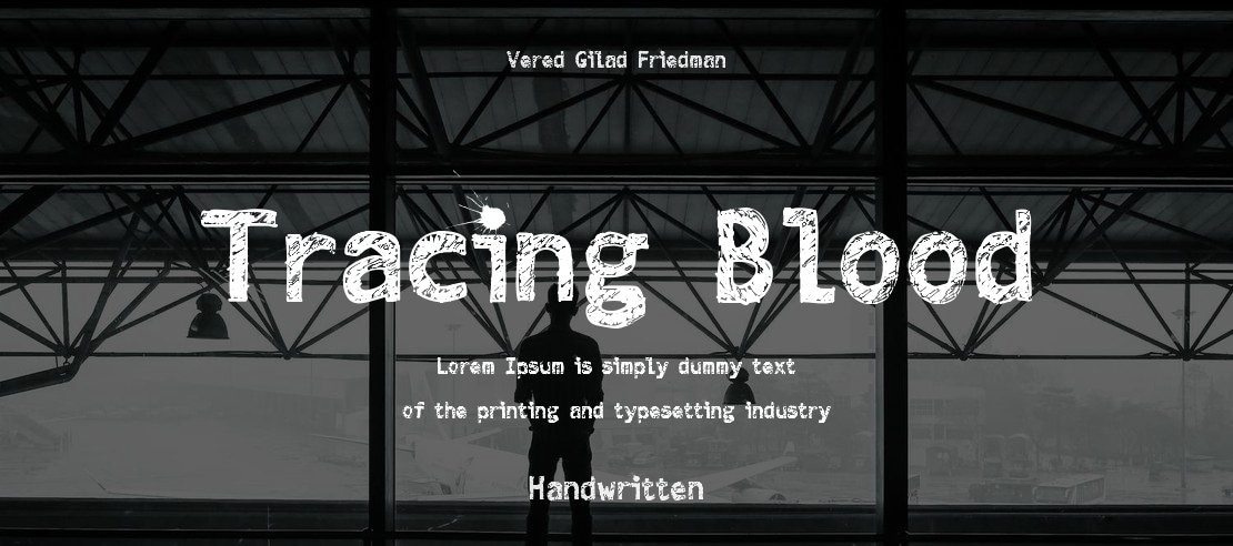 Tracing Blood Font