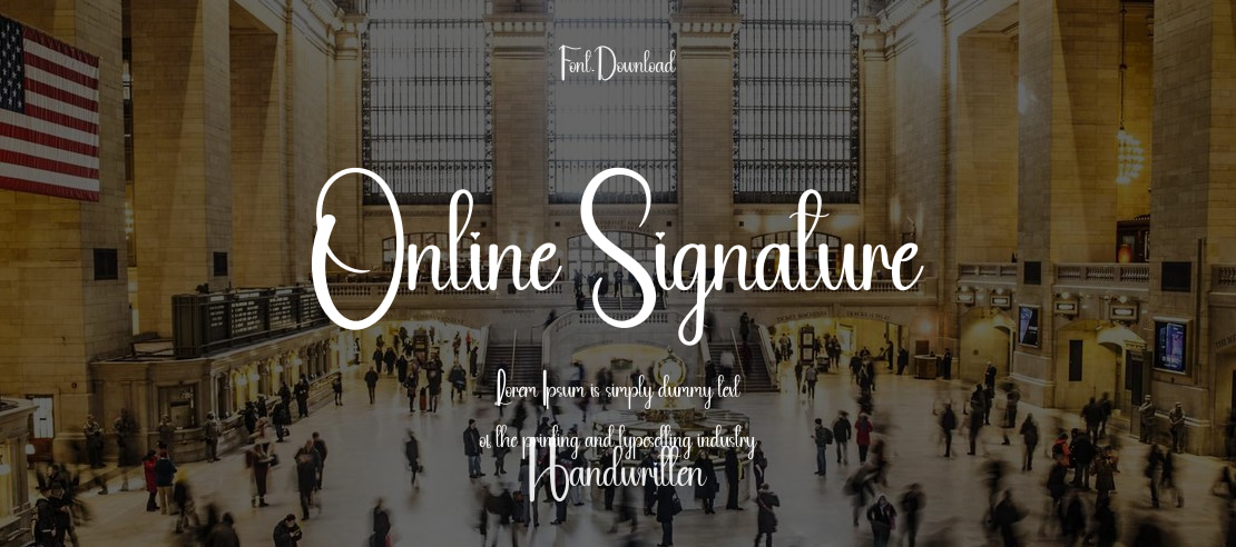 Online Signature Font