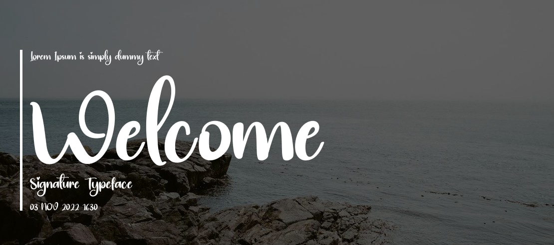 Welcome Signature Font