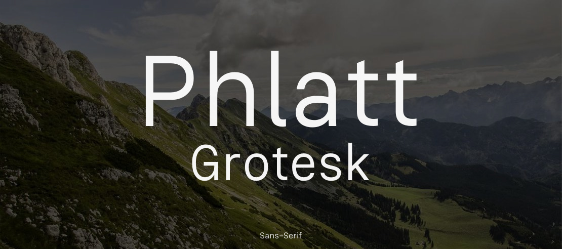 Phlatt Grotesk Font