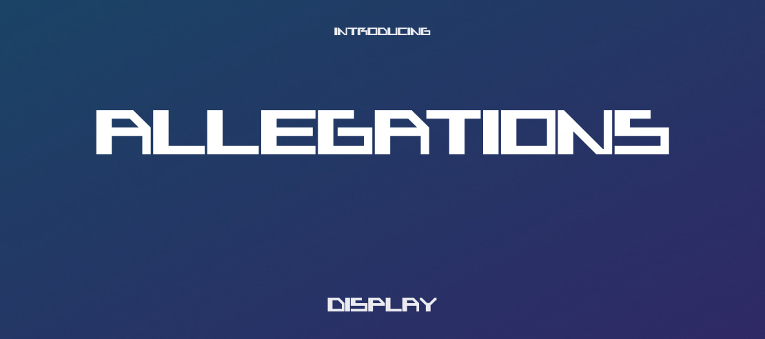 ALLEGATIONS Font