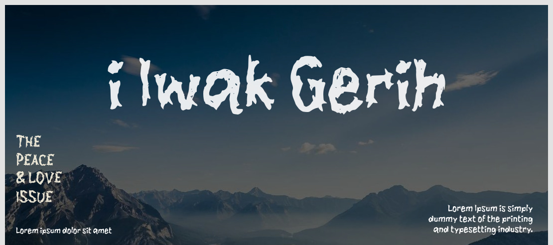 i Iwak Gerih Font