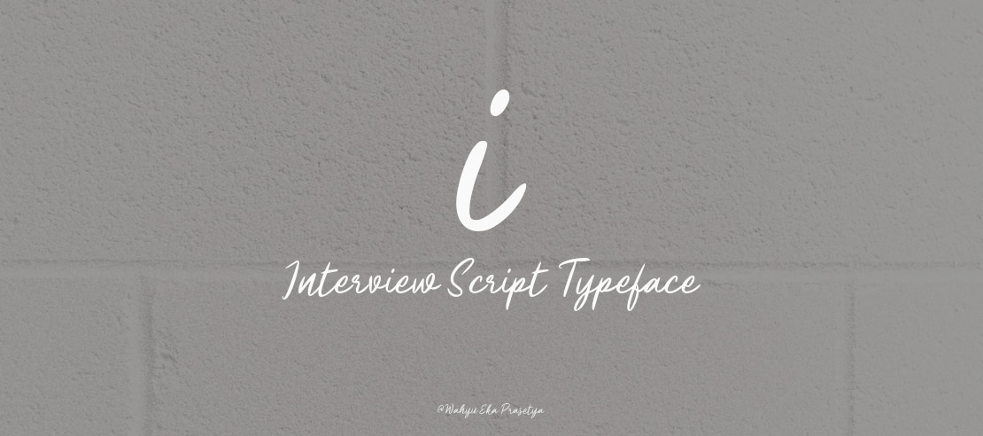 i Interview Script Font