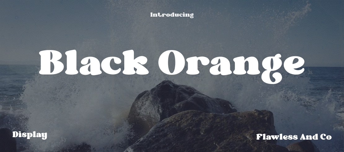 Black Orange Font