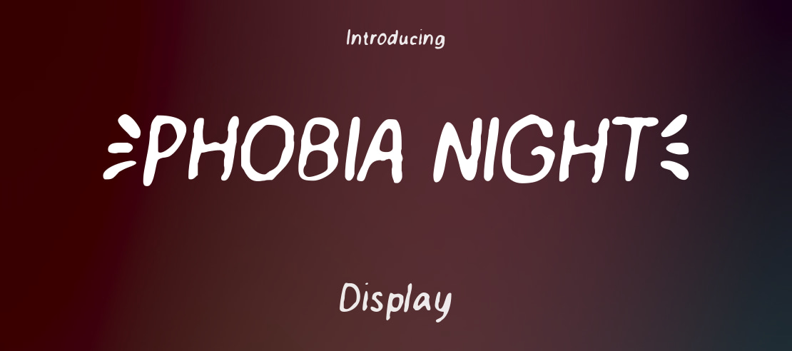 PHOBIA NIGHT Font