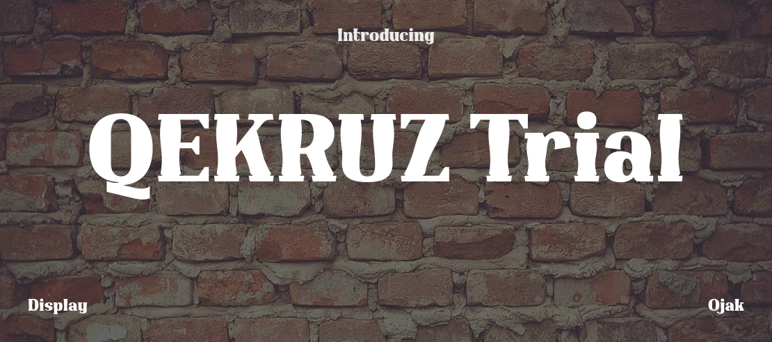 QEKRUZ Trial Font