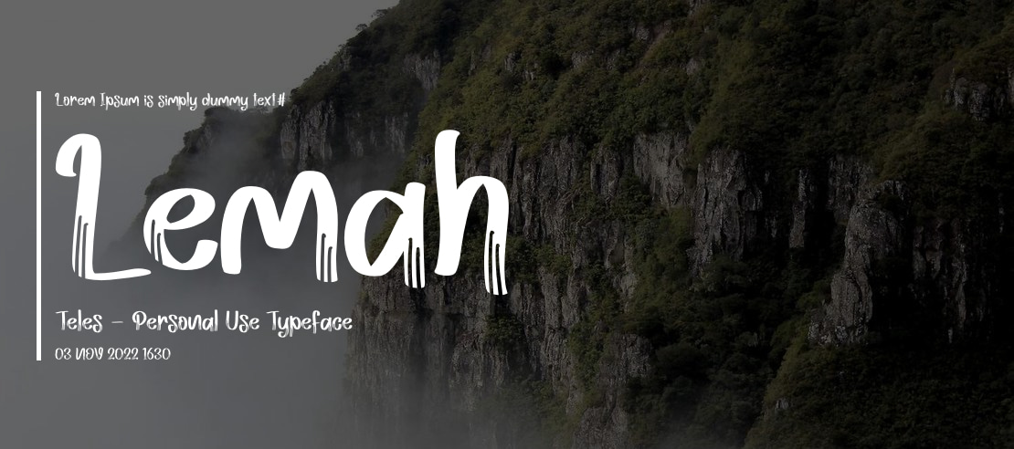 Lemah Teles - Personal Use Font