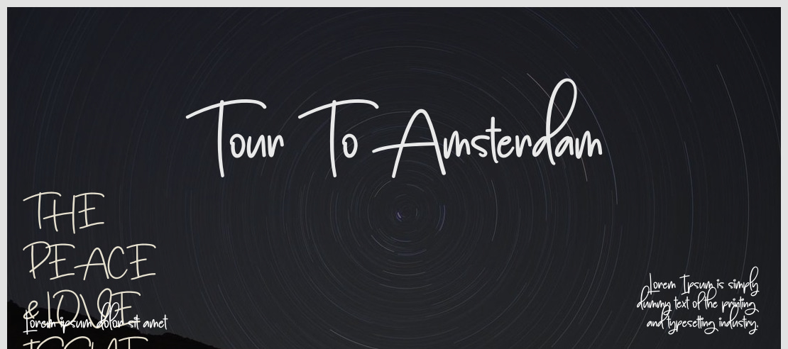 Tour To Amsterdam Font