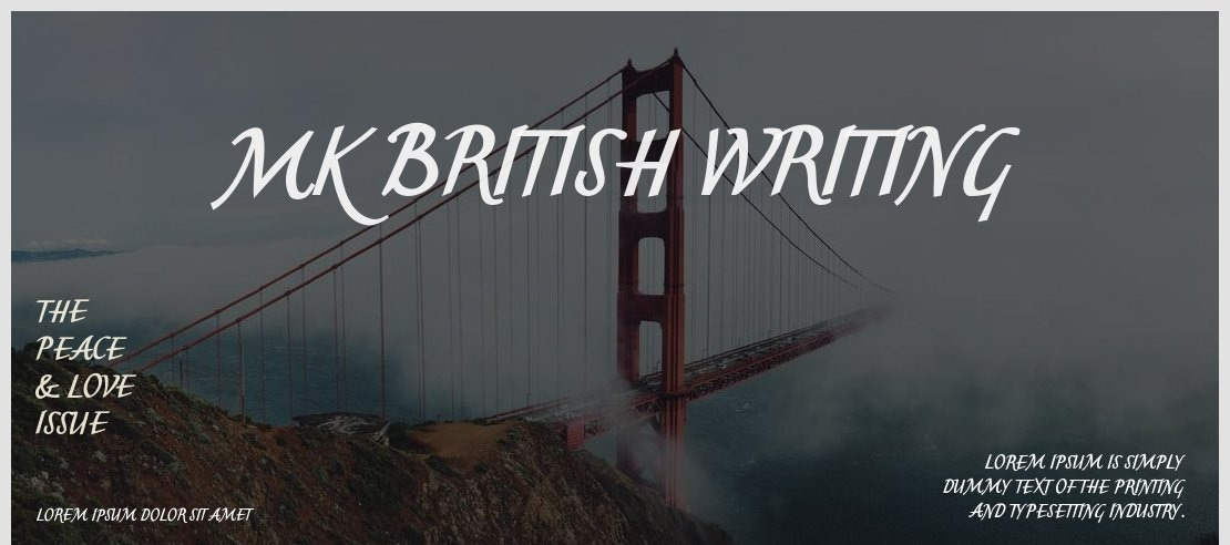 MK British Writing Font