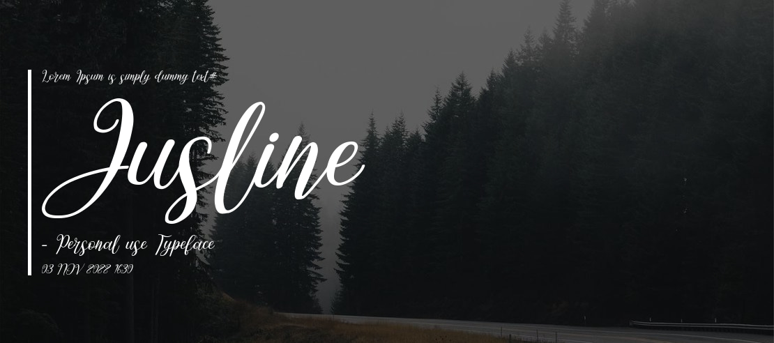 Jusline - Personal use Font