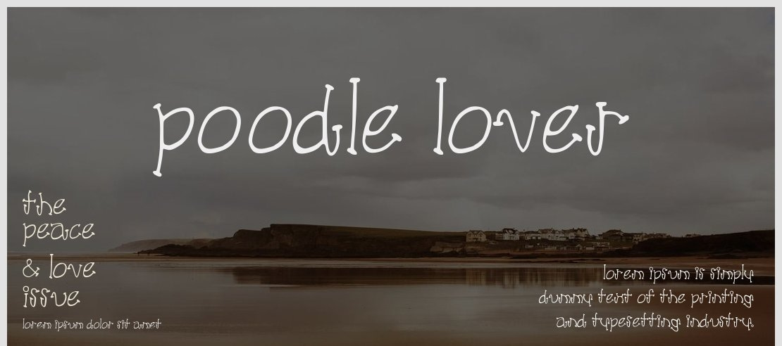 Poodle Lover Font