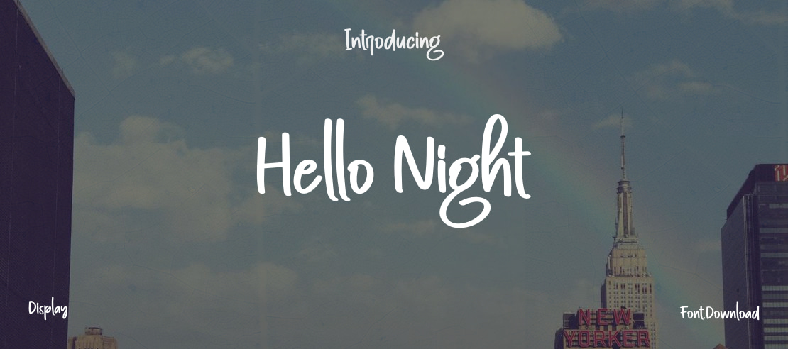 Hello Night Font