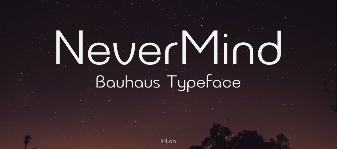 NeverMind Bauhaus Font Family