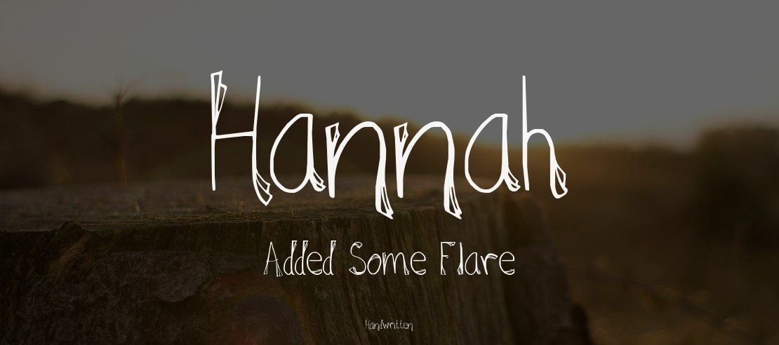 Hannah Added Some Flare Font