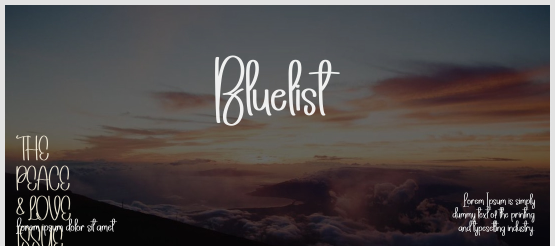 Bluelist Font