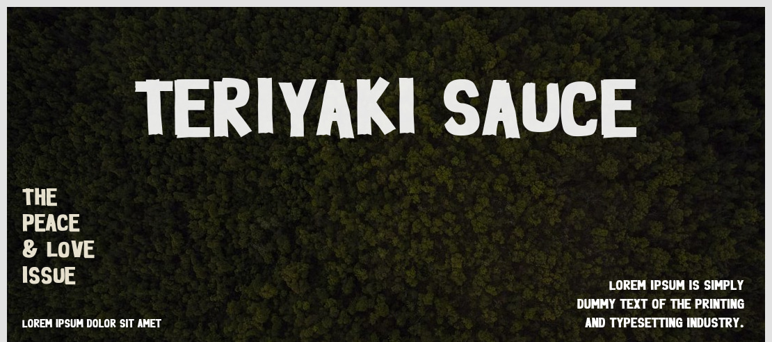 TERIYAKI SAUCE Font