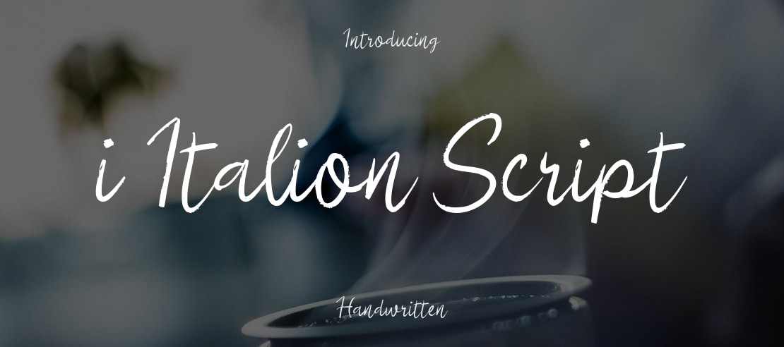 i Italion Script Font