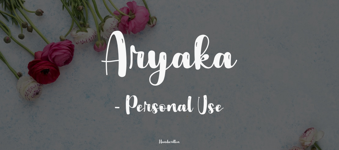 Aryaka - Personal Use Font