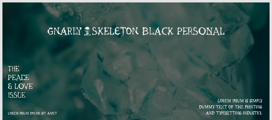 Gnarly Skeleton Black PERSONAL Font Family