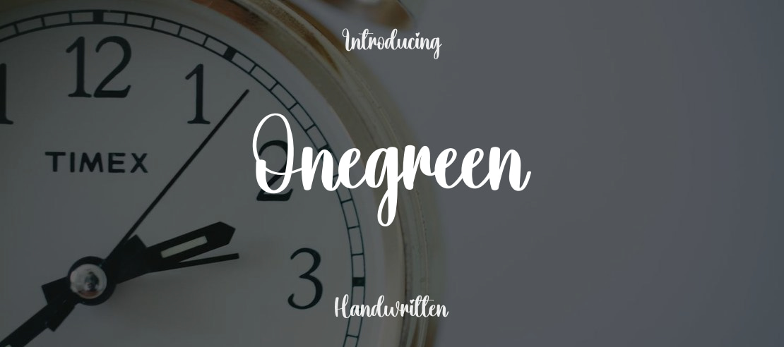 Onegreen Font