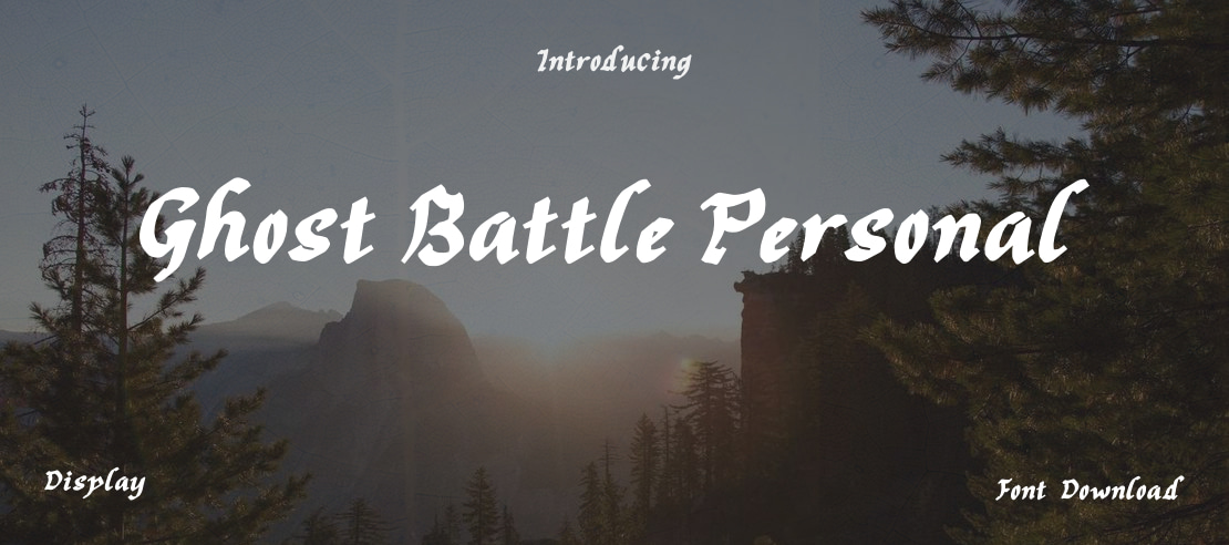 Ghost Battle Personal Font