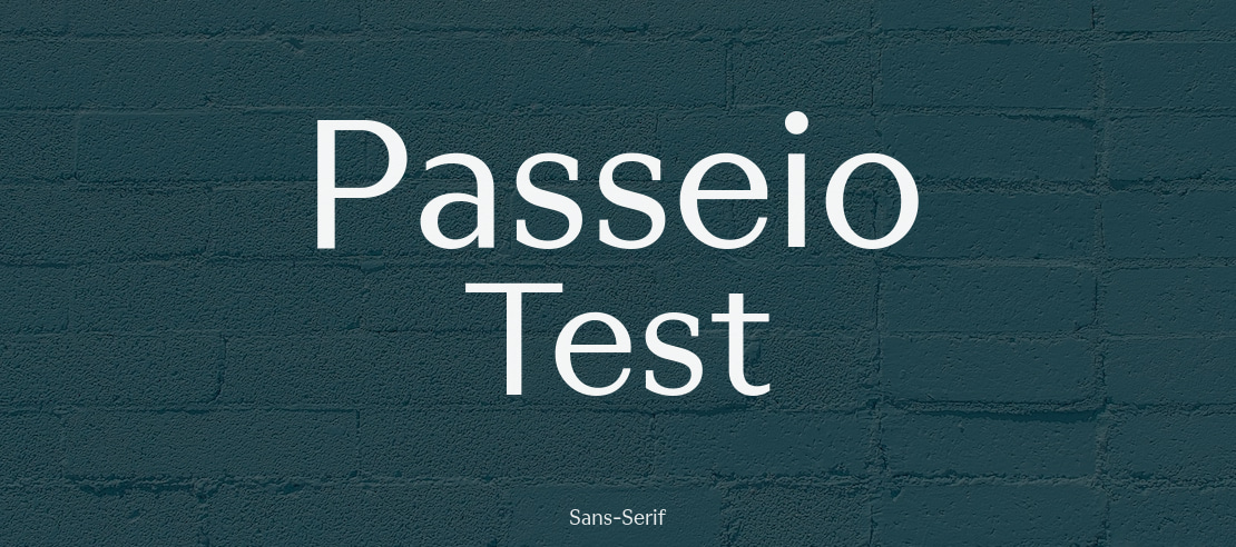 Passeio Test Font Family