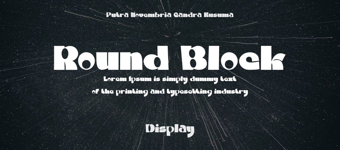 Round Block Font