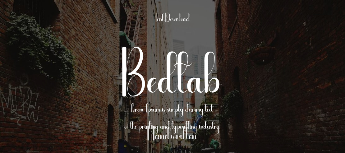 Bedtab Font