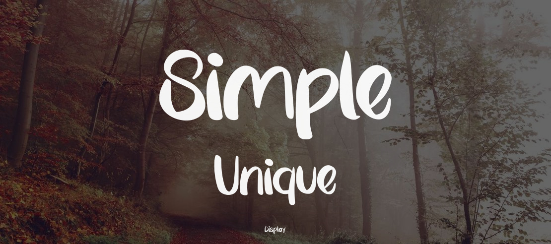 Simple Unique Font