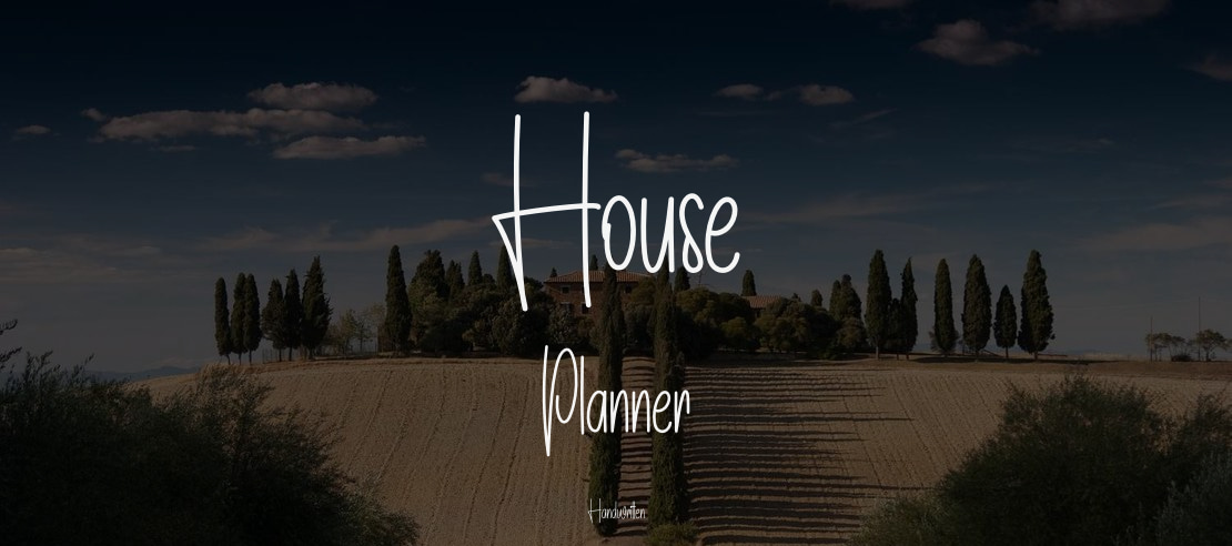 House Planner Font