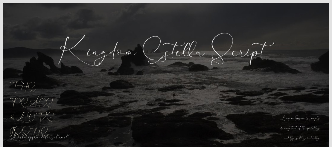 Kingdom Estella Script Font Family