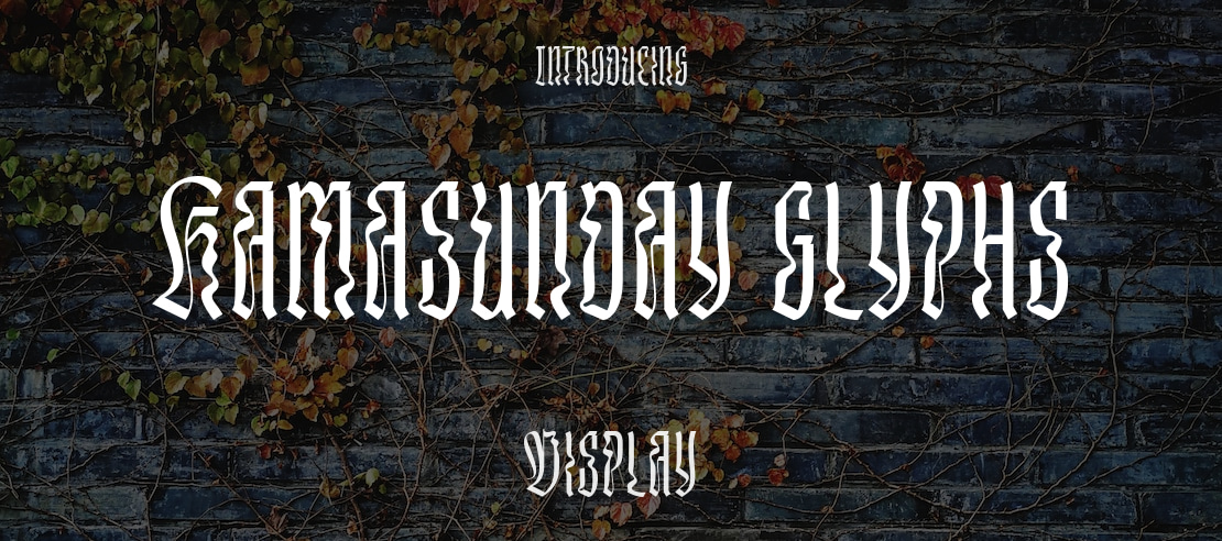 Kamasunday glyphs Font