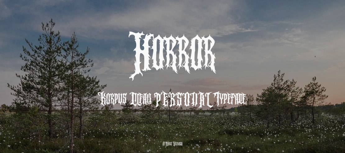 Horror Korpus Clean PERSONAL Font Family