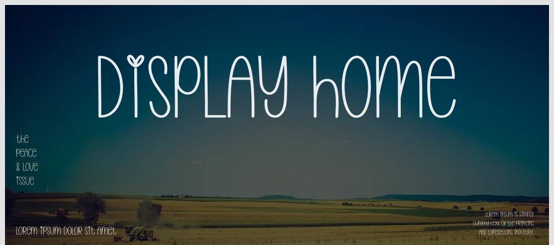 Display Home Font