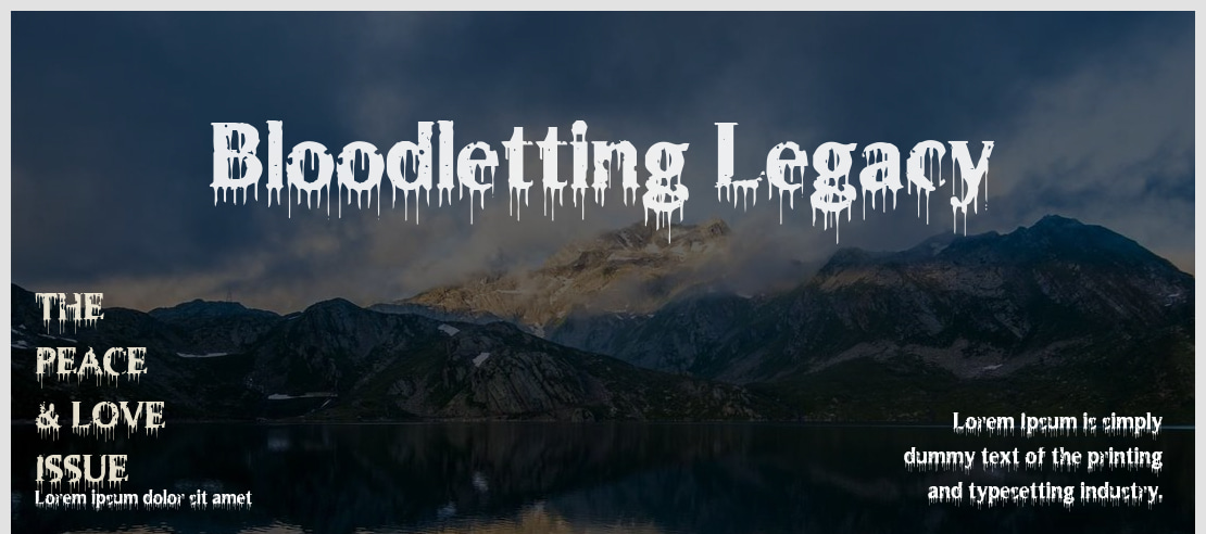 Bloodletting Legacy Font